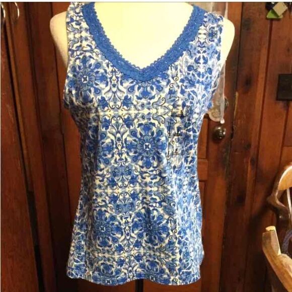 Small blue and white basic edition tank top - Picture 2 of 2